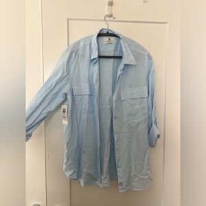 Banana Republic Blue Lightweight Shirt Jacket